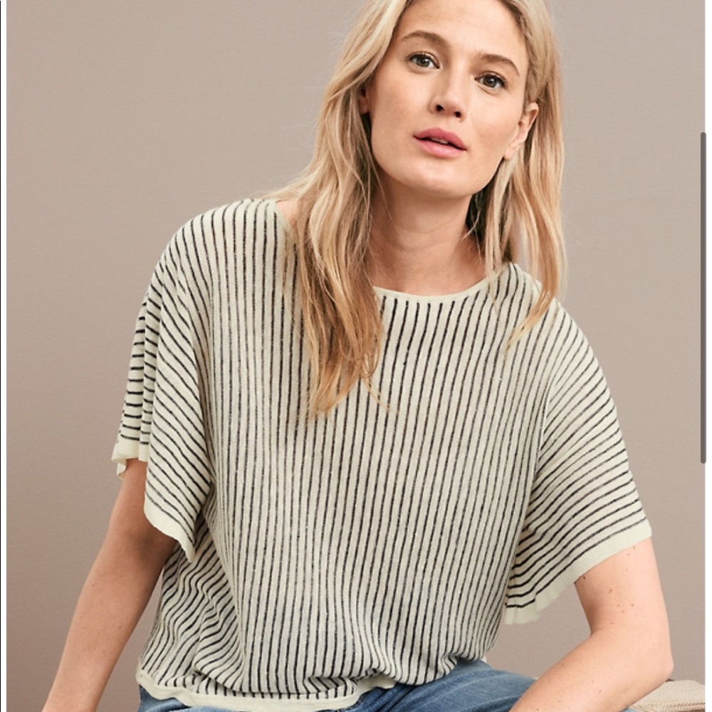 Eileen Fisher linen striped top